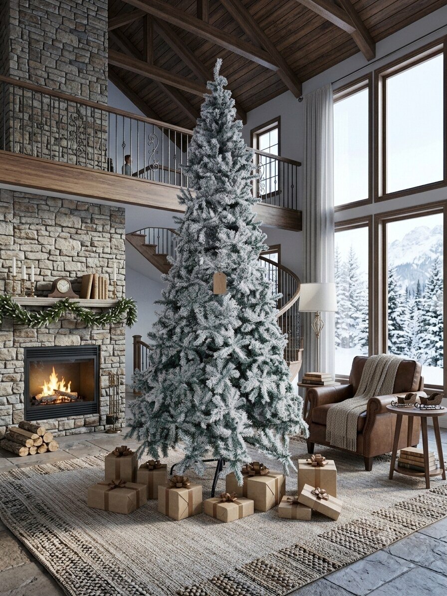 Árbol Nebraska Nevado ambientado